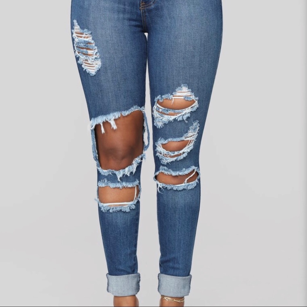 Fashion Nova Beach Bum Jeans Dark Wash